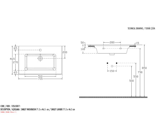 Раковина Allen Brau Fantasy 72 4.11011.20 белый глянец
