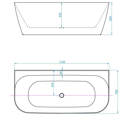 Акриловая ванна Allen Brau Priority 3 170x78 2.31003.20/CGM