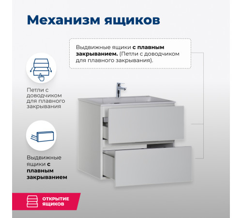 Тумба под раковину Aquanet Алвита 60 белый