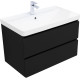Тумба под раковину Aquanet Вега 2.0 80 черный