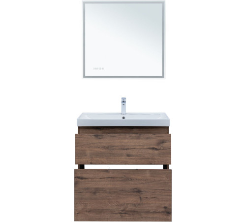 Тумба под раковину Aquanet Алвита New 80 напольная, дуб веллингтон табак