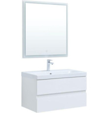 Мебель для ванной Aquanet Беркли 80 белый глянец (2 ящика)