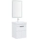Тумба под раковину Aquanet Ирис new 50 белый глянец (1 ящик, 2 дверцы)