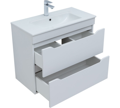 Тумба под раковину Aquanet Практика 80 белый матовый