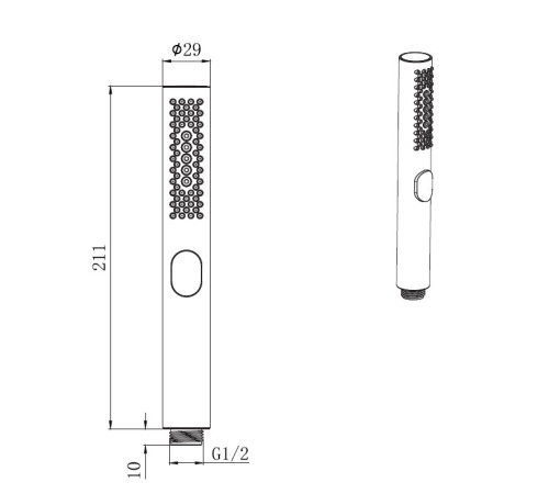Душевая лейка Allen Brau Priority 5.31A20-BN никель браш