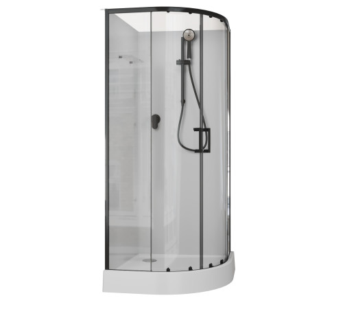 Душевая кабина Aquanet Passion EVO 100R Black 100x100