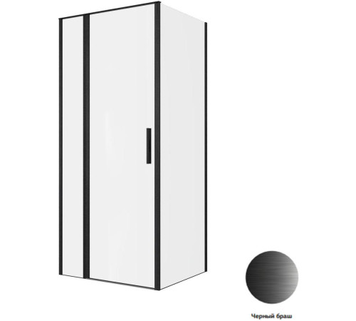 Душевой уголок Allen Brau Priority 90x80 3.31027.BBA + 3.31042.BBA черный браш