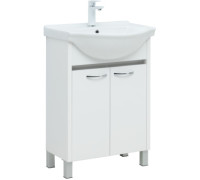 Тумба под раковину Aquanet Донна 60 белый глянец