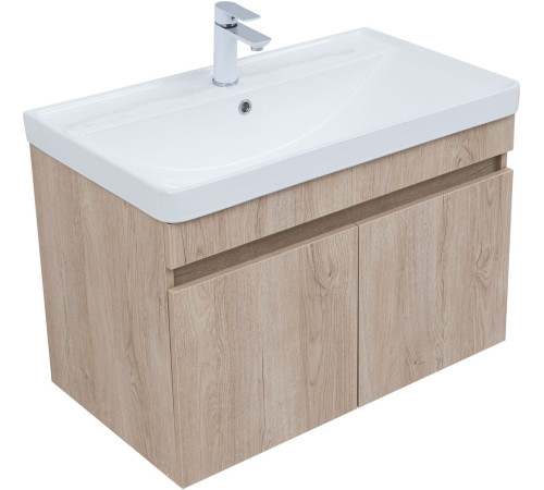 Тумба под раковину Aquanet Оптима 80 дуб светлый