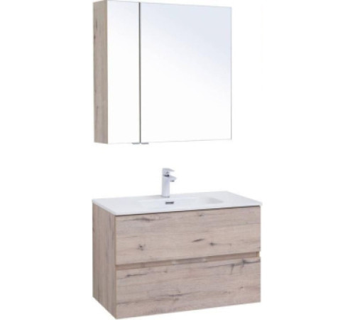 Мебель для ванной Aquanet Алвита New 80 2 ящика, дуб веллингтон белый