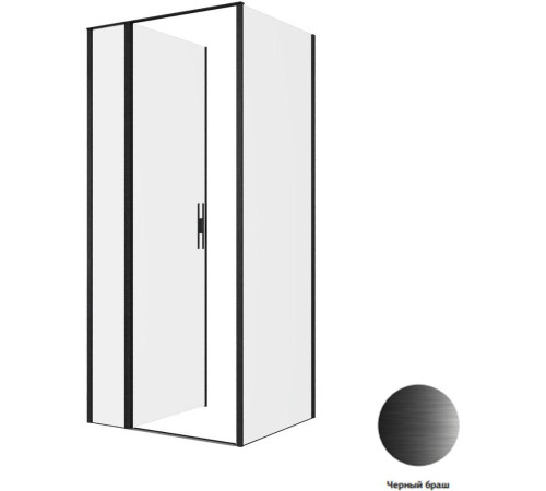 Душевой уголок Allen Brau Priority 90x80 3.31027.BBA + 3.31042.BBA черный браш