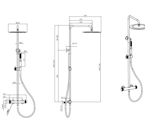 Душевая стойка Allen Brau Fantasy 5.11001-00 хром