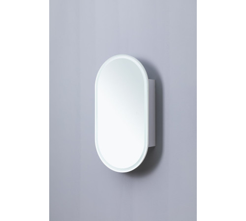 Зеркальный шкаф Aquanet Монте 50 белый, с LED подсветкой
