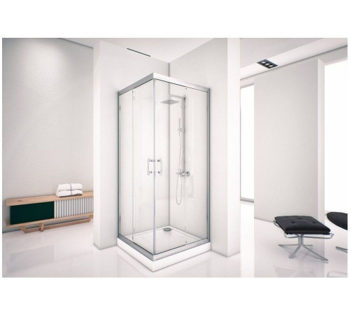 Душевой уголок Aquanet Alfa Cube NAA1142 100x100, прозрачное стекло