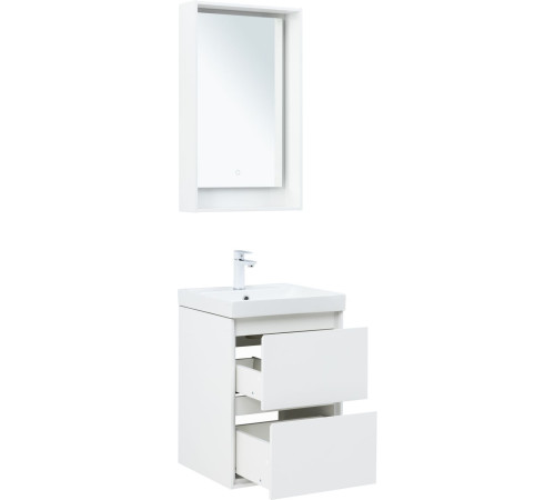 Тумба под раковину Aquanet Милан 50 белый глянец