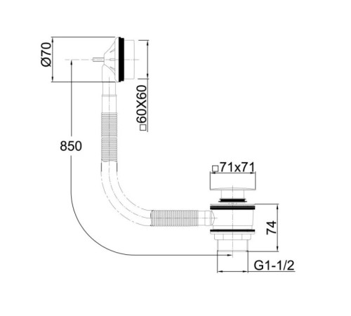 Слив-перелив для ванны Allen Brau Infinity 5.21028-00 хром