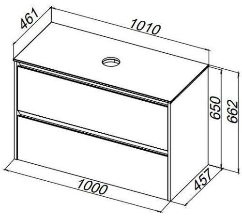 Столешница Allen Brau Activity 100 1.35024.ST акриловый камень сатин