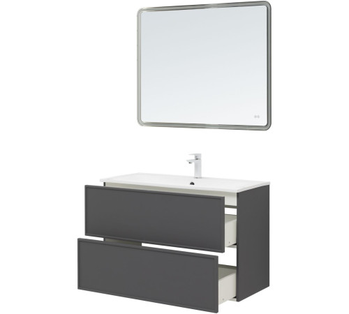 Тумба под раковину Aquanet Арт 90 ясень графит