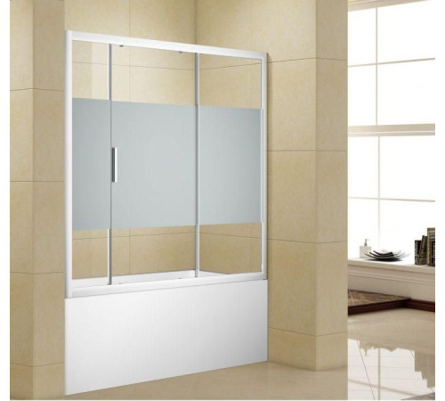 Шторка на ванну Aquanet Practic AE10-B-170H150U-CP, прозрачное стекло