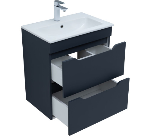 Тумба под раковину Aquanet Практика 60 маренго (2 ящика)