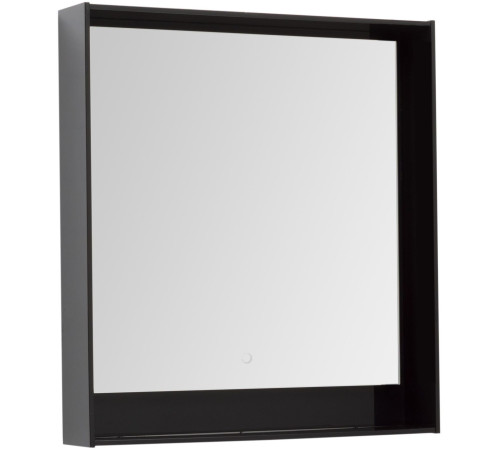 Зеркало Aquanet Милан 80 LED черный глянец