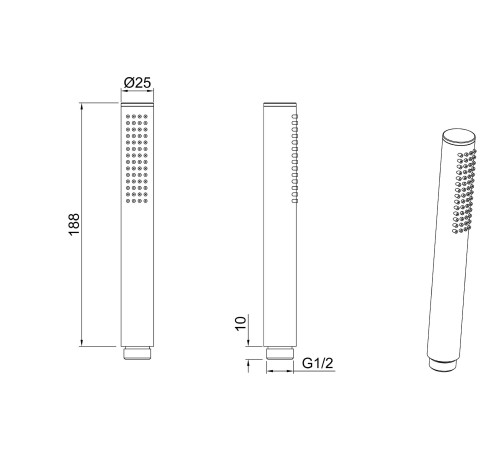 Душевая лейка Allen Brau Priority 5.31020-31 черный матовый