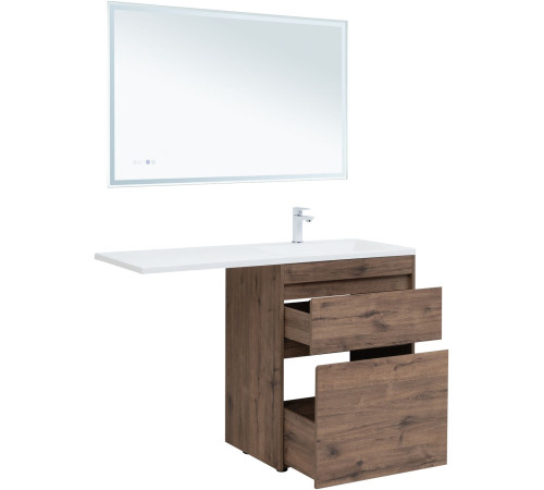 Тумба под раковину Aquanet Токио 68 дуб веллингтон (напольная 2 ящика)