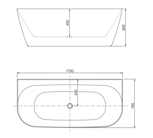 Акриловая ванна Allen Brau Priority 3 170x78 2.31003.21/AM