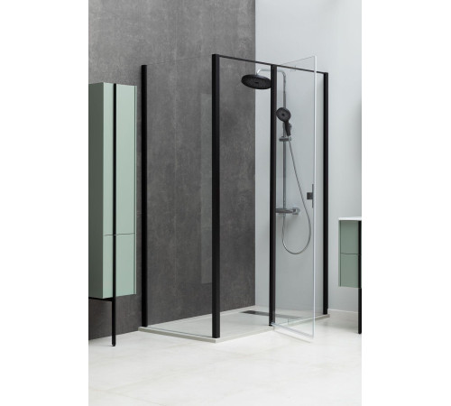 Душевой уголок Allen Brau Priority 140x80 3.31012.BBA + 3.31015.BBA черный браш