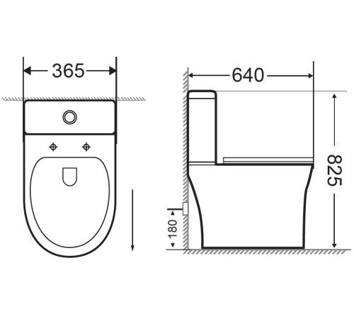 Сливной бачок Aquanet Logic-C-1 CL-12339-1