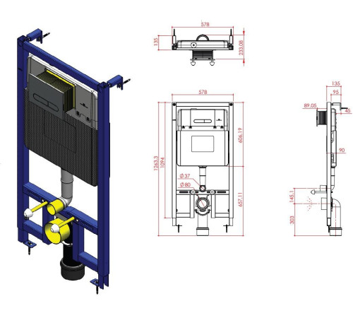 Инсталляция для унитаза Allen Brau Project Color 9.1PR10.20