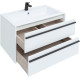 Тумба под раковину Aquanet Lino 90 белый матовый