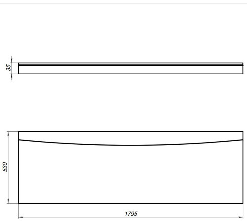 Фронтальный экран Aquanet Bright/Riviera/Tea/Viola NEW 180