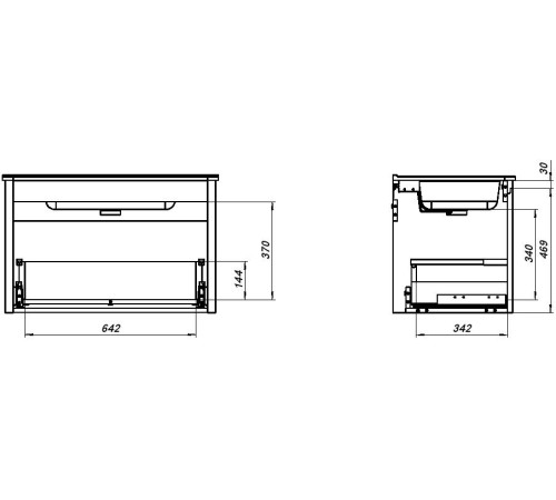 Тумба под раковину Allen Brau Gravity 80 1.370013.PGM платина матовый