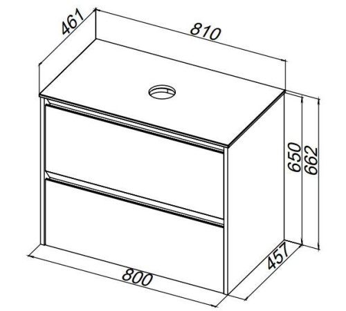 Столешница Allen Brau Activity 80 1.35022.ST акриловый камень сатин