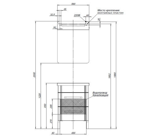 Зеркальный шкаф Aquanet Лукка 60 белый