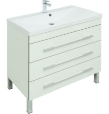 Тумба с раковиной Aquanet Верона 90 белый (напольная 3 ящика)