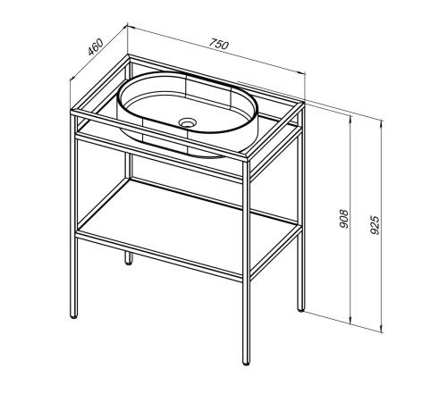 Консоль под раковину Allen Brau Liberty 75 1.33002.60 медь браш