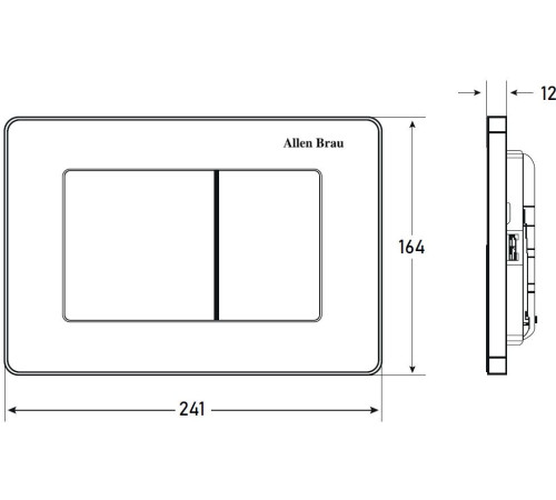 Клавиша смыва Allen Brau Infinity 9.20006.BN сталь браш