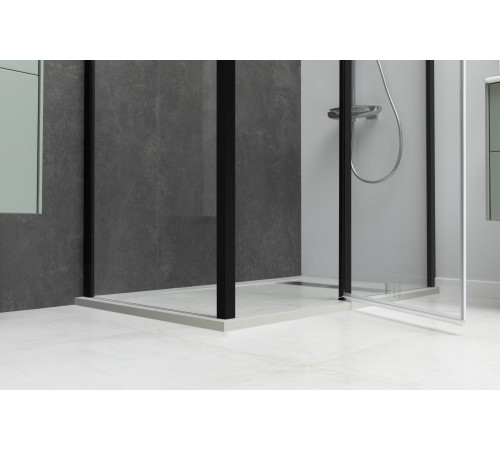 Душевой уголок Allen Brau Priority 120x100 3.31009.BBA + 3.31021.BBA черный браш