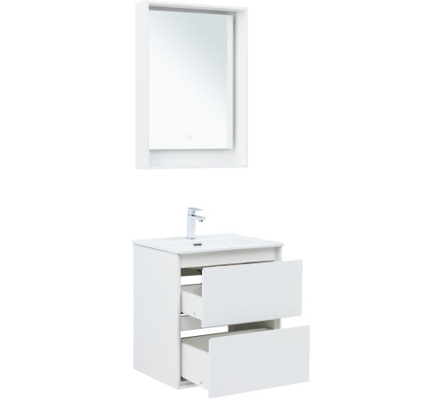 Тумба под раковину Aquanet Милан 60 белый глянец