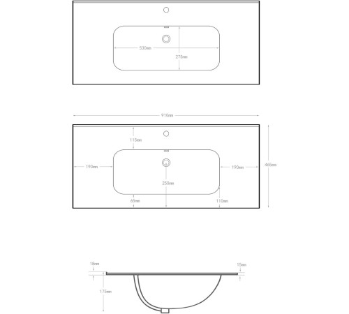 Раковина Allen Brau Glority 90 1.35008.20