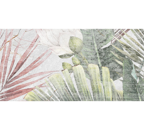 GT137VG Плитка настенная Aventura серая тропики матовая 25x50