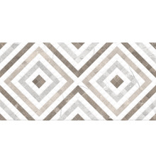 GT123VG Плитка настенная Siluet белая орнамент глянцевая 25x50