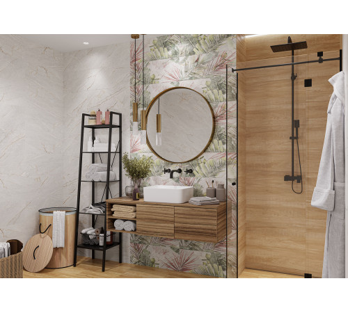 GT137VG Плитка настенная Aventura серая тропики матовая 25x50