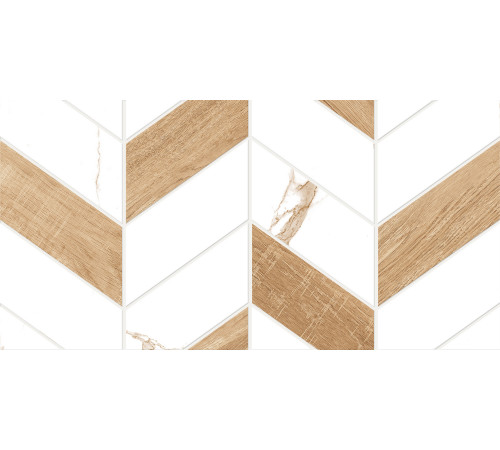 GT128VG Плитка настенная Marmaris белая геометрия матовая 25x50